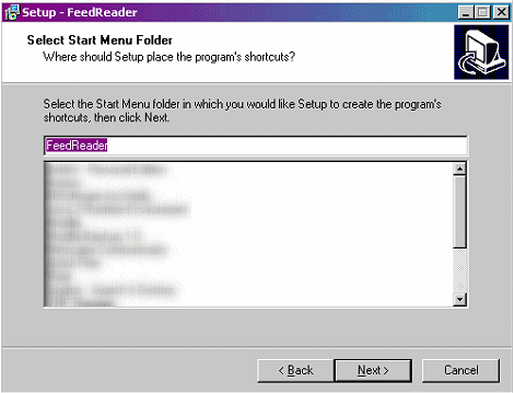 Bildschirmfoto der Startmenü-Frage