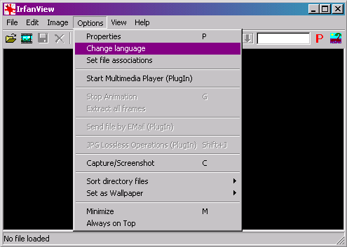 IrfanView Sprache ändern